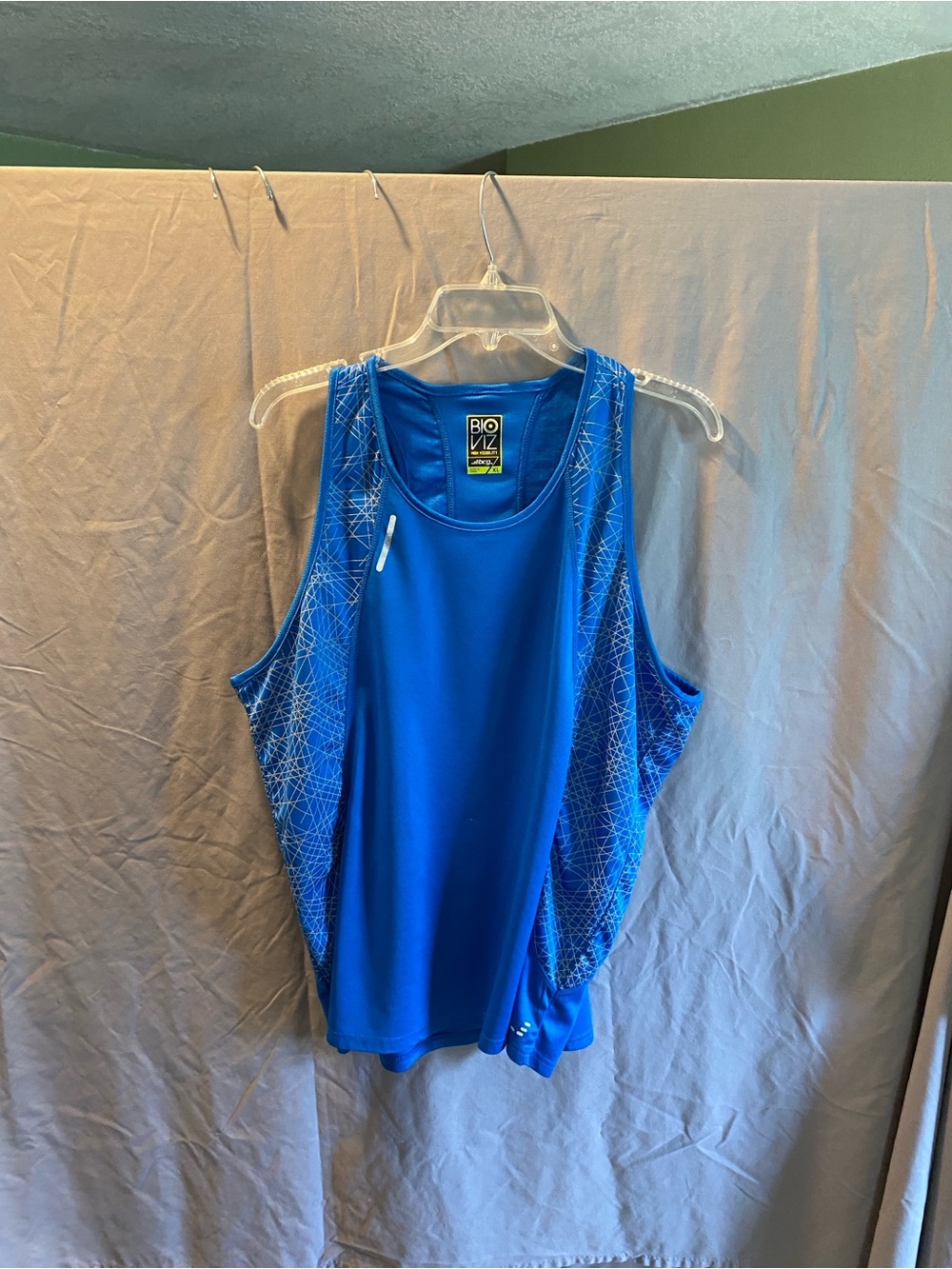 bcg Royal Blue Athletic Tank with Geometric Mesh Sides